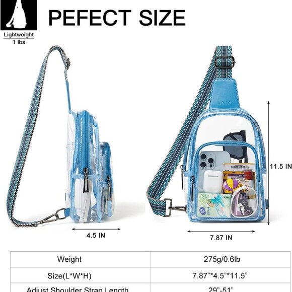 Clear Stadium Bag Crossbody Purse for WomenTransparent Sports Concerts - Picture 4 of 8